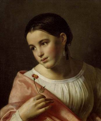 О.А. Кипренский. Сормаңдай Лиза  Кенеп, майлы бояу  1827 жыл  Мәскеу, Мемлекеттік Третьяков галереясы [17]